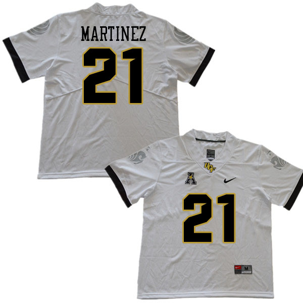 Men #21 Nikai Martinez UCF Knights College Football Jerseys Stitched Sale-White